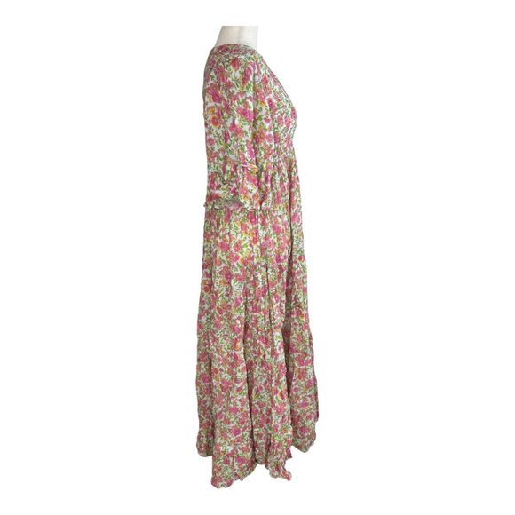 byTiMo Smock Tiered Floral Cotton Maxi Dress - Picture 5 of 7